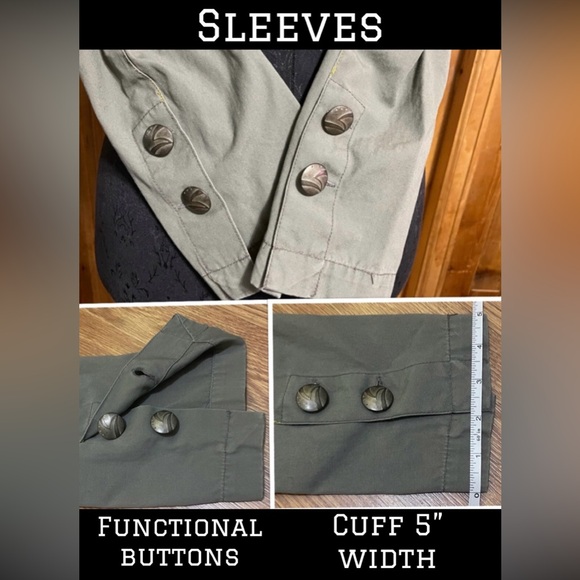 Military green denim jacket MEDIUM cropped embroidered floral vintage vntg Y2K - Picture 12 of 15